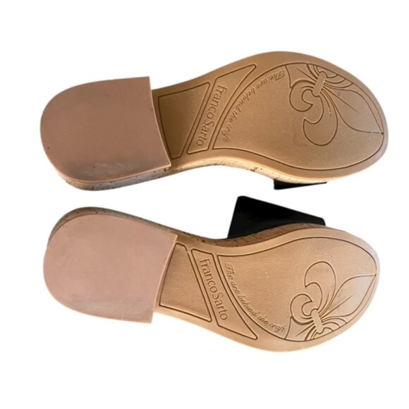 Franco Sarto Black Pony Slide Sandal 7 - Picture 7 of 7